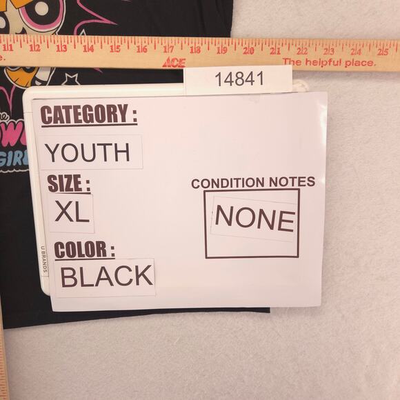 Powerpuff Girls Casual Short Sleeve Shirt Youth Girls Size Extra Large XL Black - Picture 8 of 9